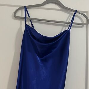 bebe Blue High Low Dress
